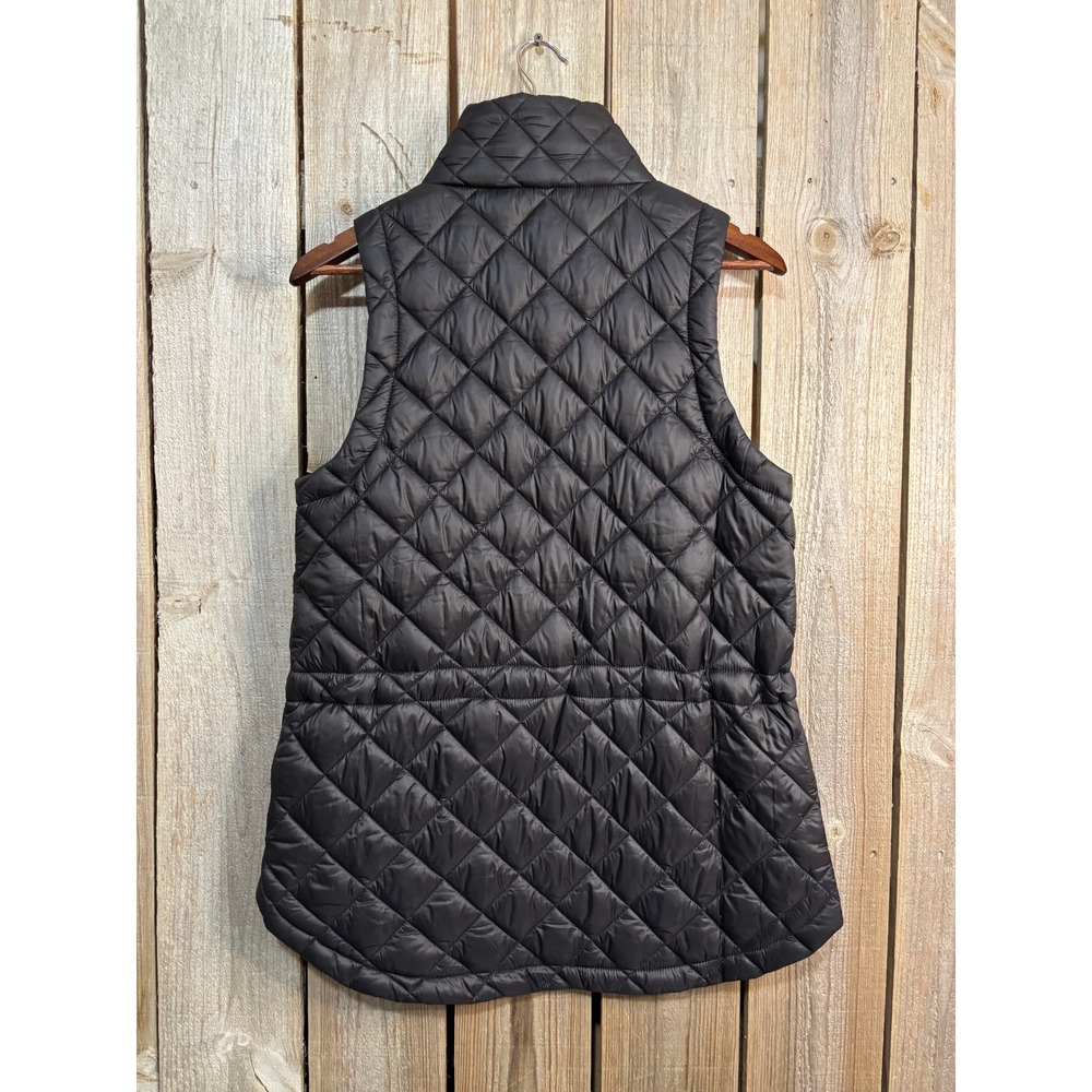 Athleta Whisper Featherless Puffer Vest Black Quilted Full Zip Small 599504 - Picture 3 of 7